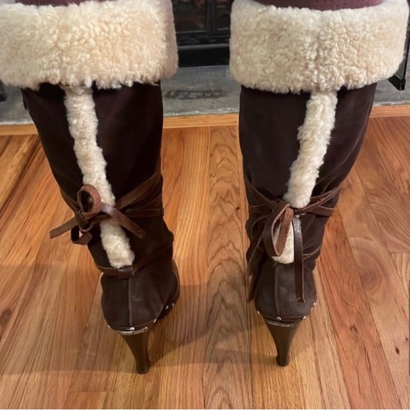 Michael Kors heeled shearling boots - Picture 5 of 6